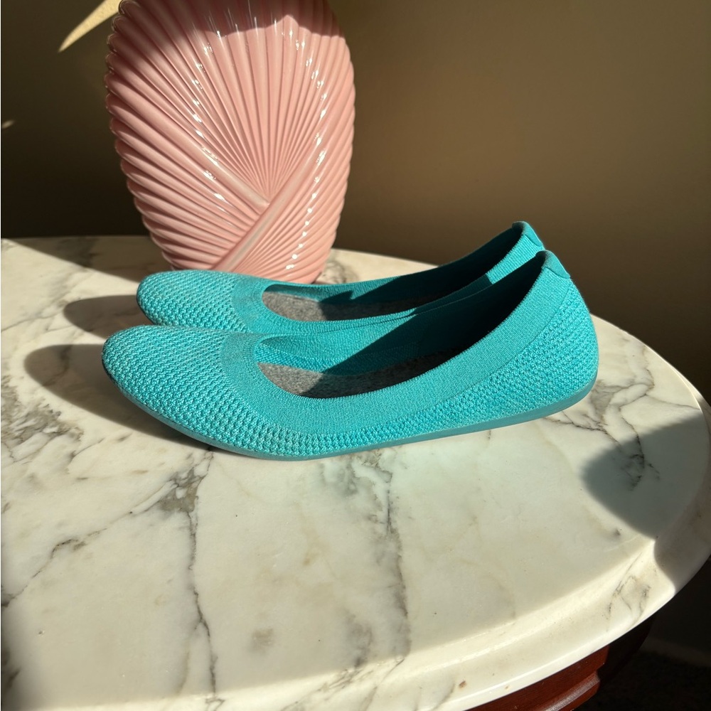 Allbirds Tree Breezers Teal Ballet Flats Size 9.5 - Picture 4 of 6